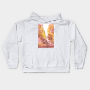 Fantastic landscape, nature. Encaustic wax art. Painting drawing Kids Hoodie